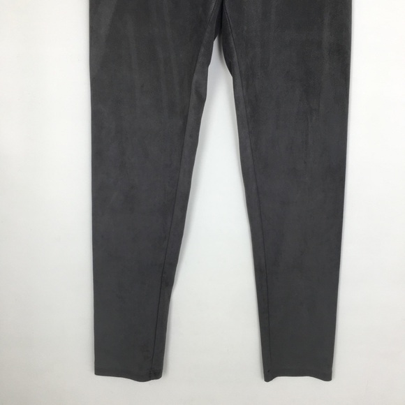 Yummie Women’s Faux Suede Leggings Gray High Waist Size Medium - Picture 4 of 14